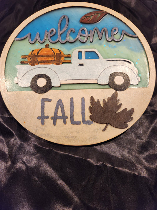 Hand painted Welcome Fall Sign